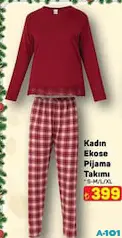 KADIN EKOSE PİJAMA TAKIMI fiyat ve kampanya bilgisi
